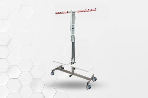 Stand for the controlled process of leukofiltration of blood